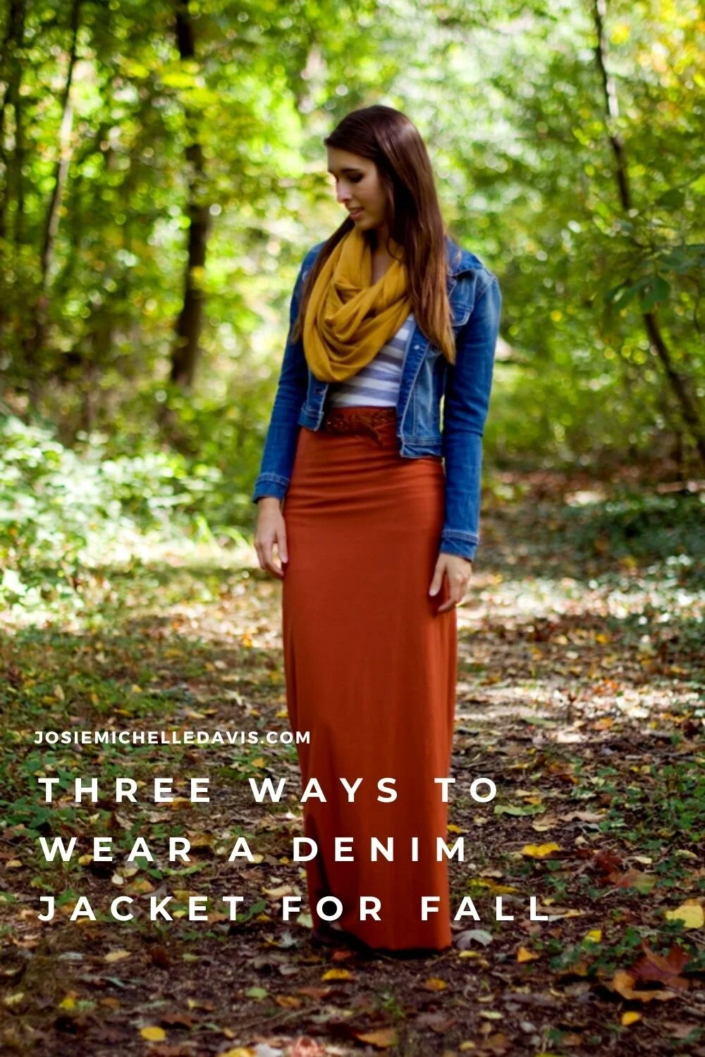 Orange denim skirt and jacket best sale